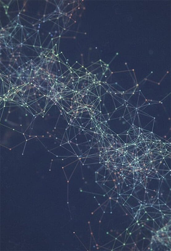 点と線で構成された抽象的なネットワーク